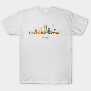 Europe skyline T-Shirt